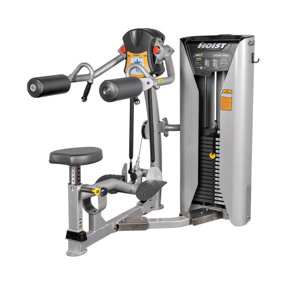 Lateral Deltoid machine designed for shoulder isolation workouts and commercial upper body strength training