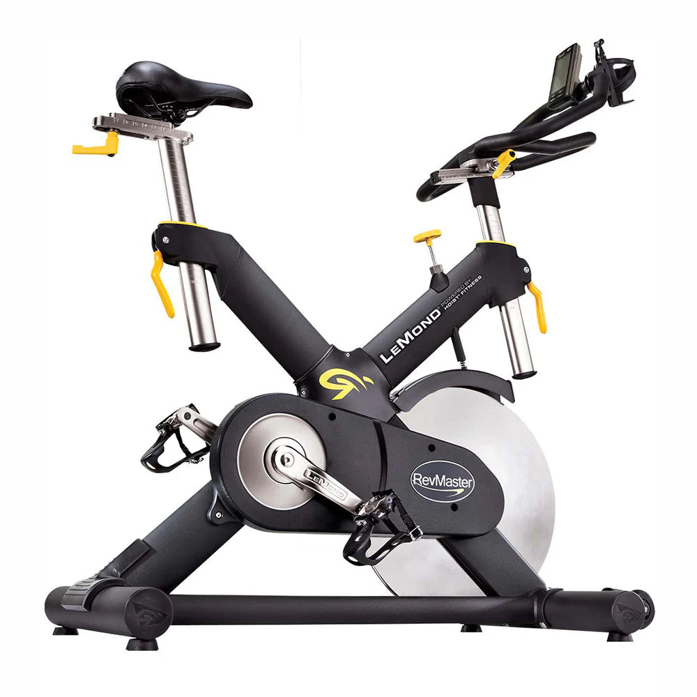 side profile of RevMaster Pro Cycling Bike with adjustable handlebars and ergonomic performance saddle