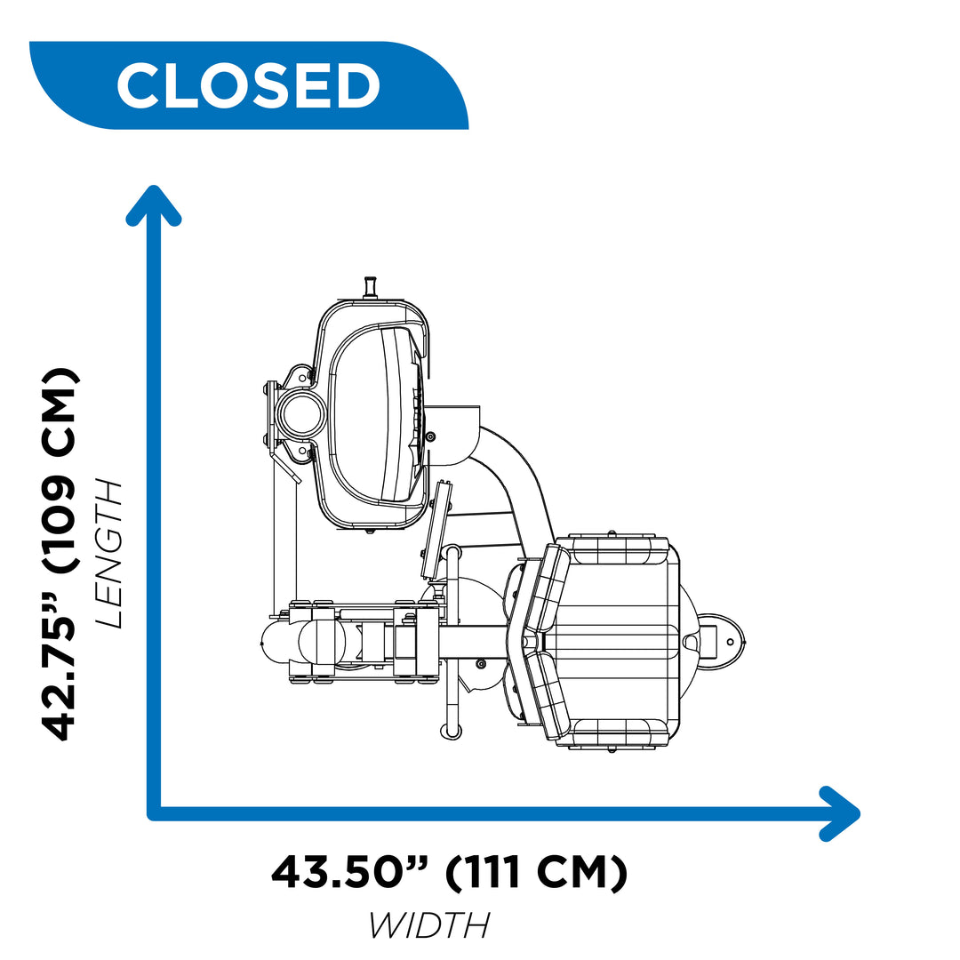 closed position dimensions of Rotary Torso machine for gym planning and space-efficient installation