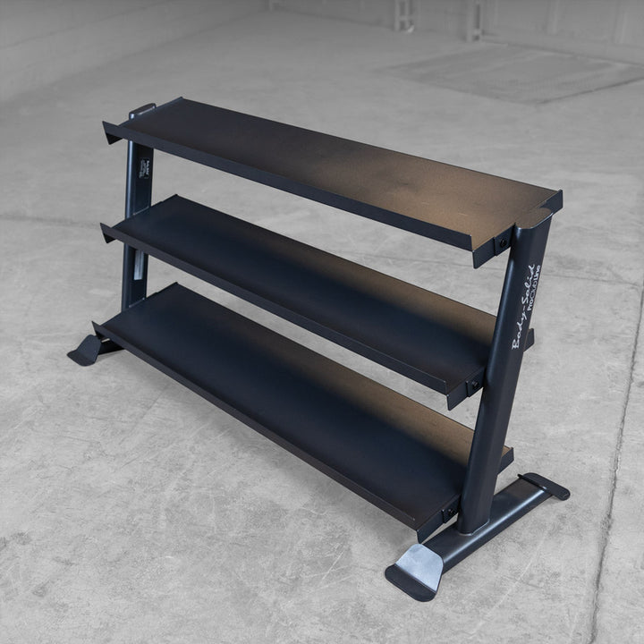 Body Solid Pro Clubline 3 tier Dumbbell Rack 5-75 hex