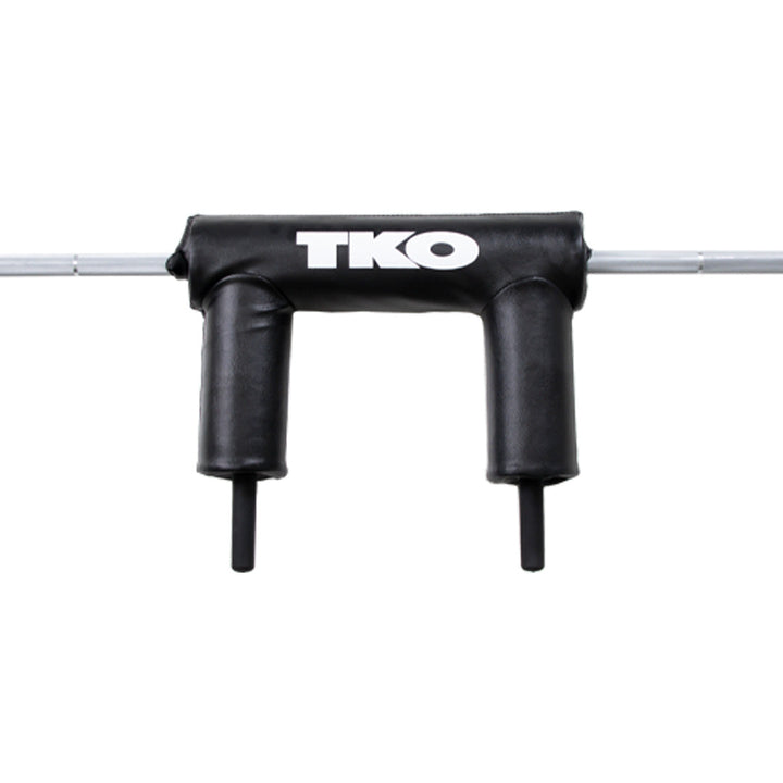 Vinyl-coated front handles on TKO Olympic safety squat bar