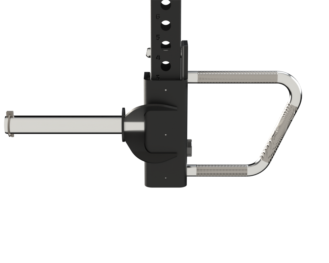 Side profile of Defiant Strength jammer arm with integrated handle.