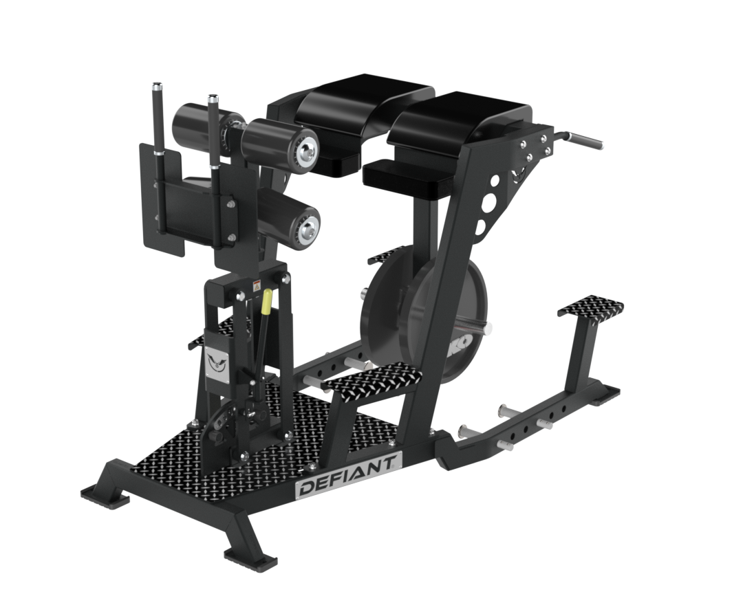 Side view of the Defiant Strength Hyper GHD combo machine.