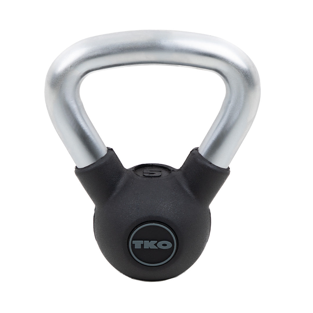 Compact TKO rubber kettlebell with molded weight marking