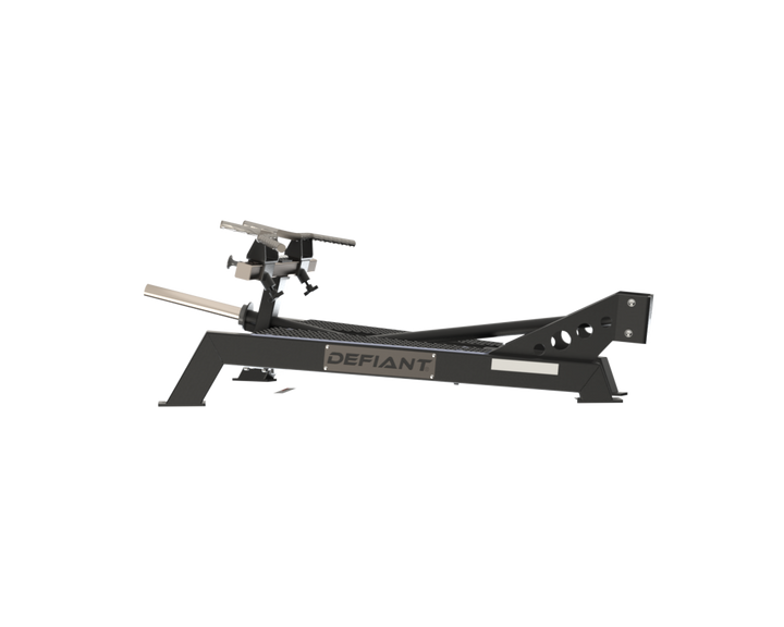 Opposite side view of the Defiant Strength T-bar platform row machine.