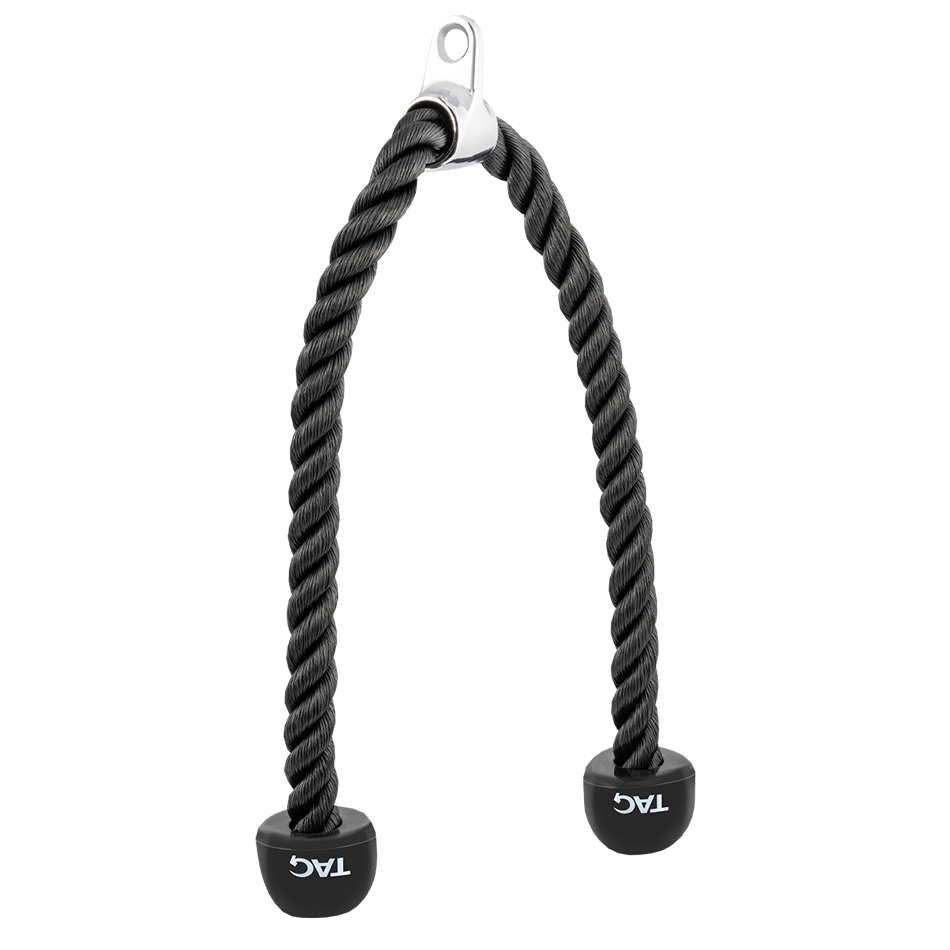 TAG 36 inch tricep rope with center cable attachment point and end stops