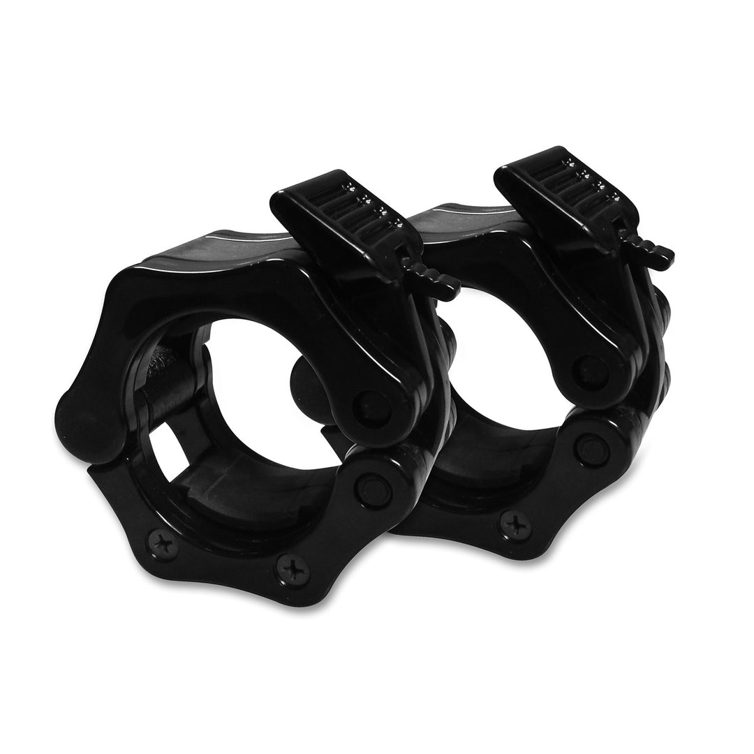 Pair of black TAG locking bar collars with quick locking design