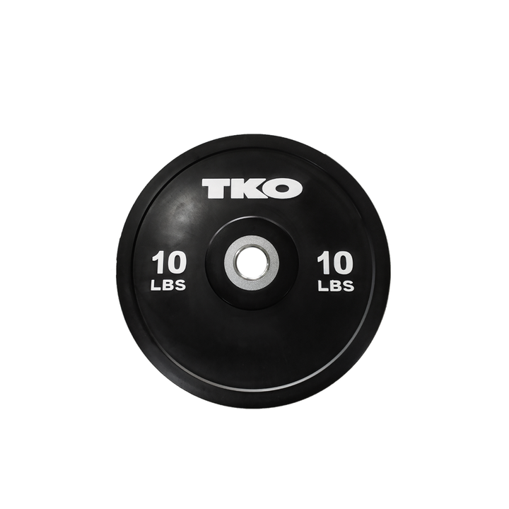 10 lb black competition bumper plate for weightlifting training