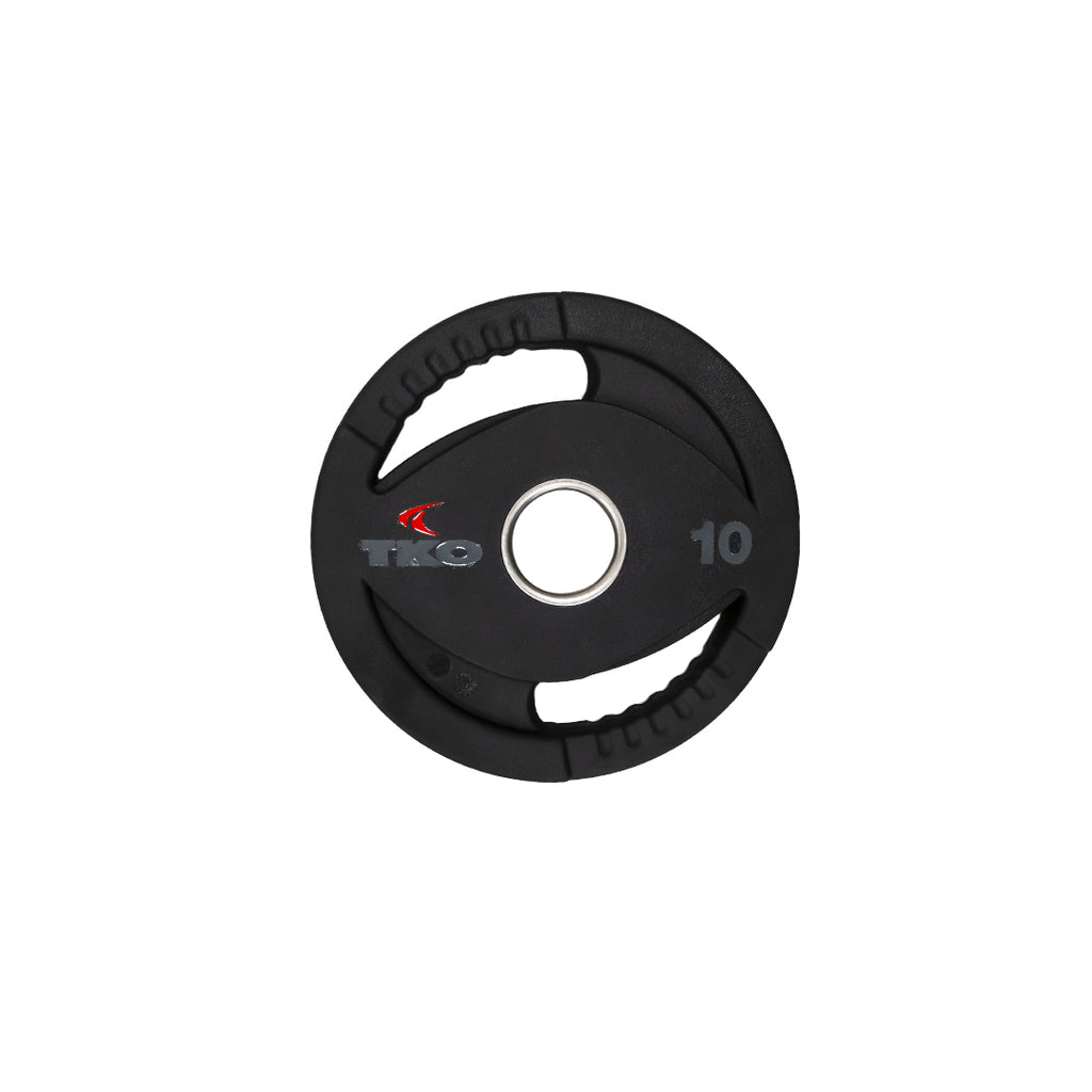10 lb Olympic urethane grip plate for strength training
