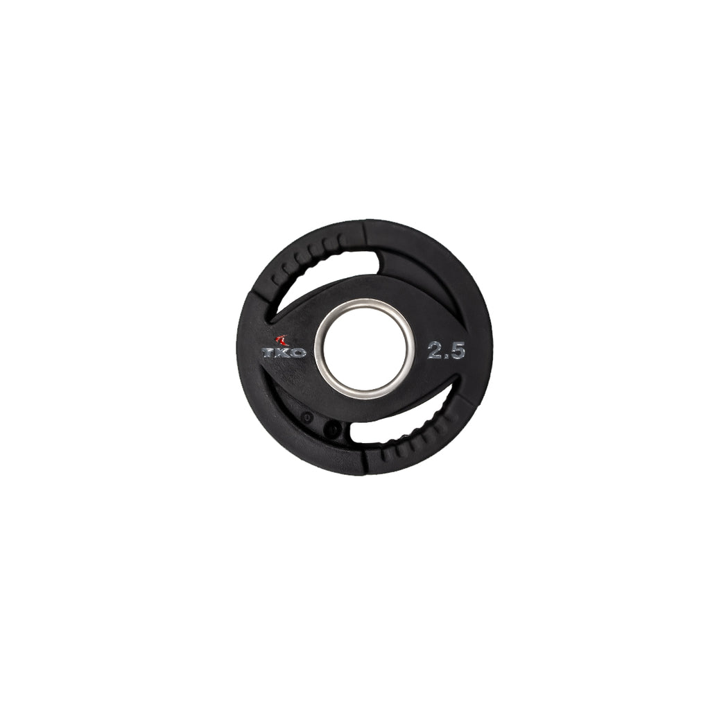2.5 lb Olympic urethane grip plate with grip handles