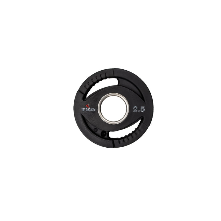 2.5 lb Olympic urethane grip plate with grip handles