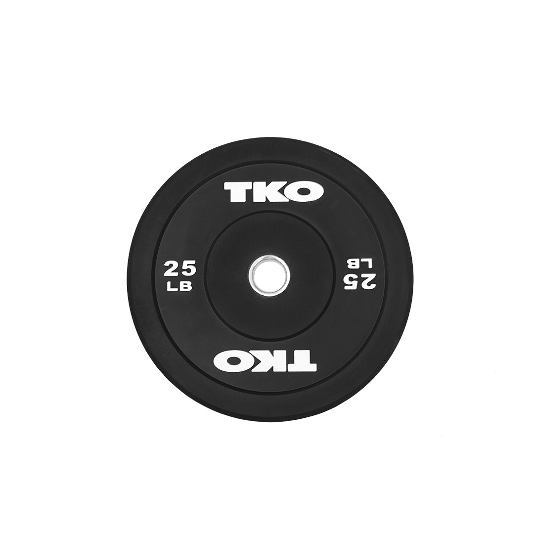 25 lb TKO rubber bumper plate for Olympic barbells