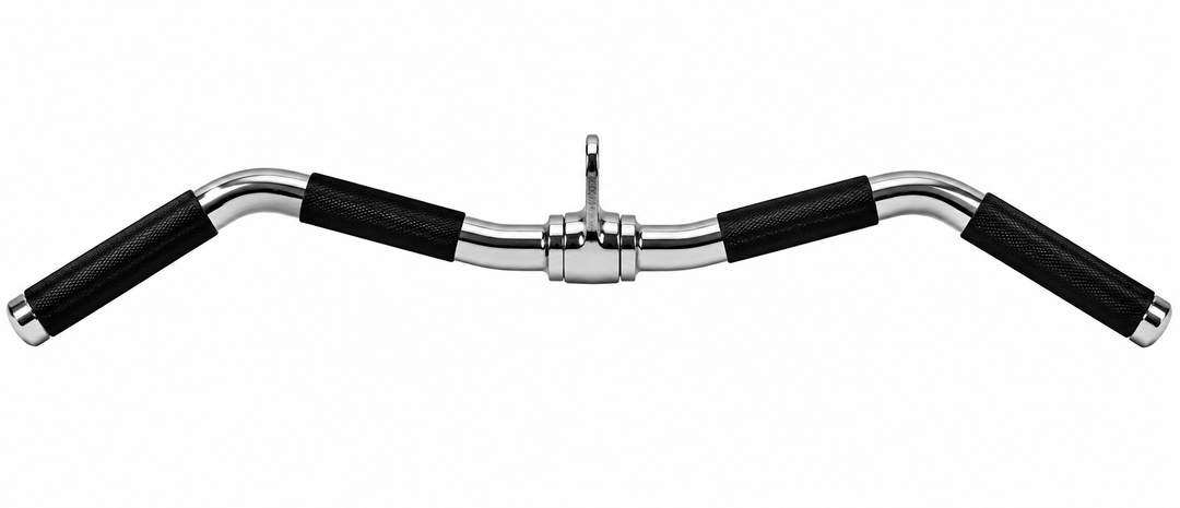 TKO 28 inch curl bar attachment with revolving center and urethane grip handles