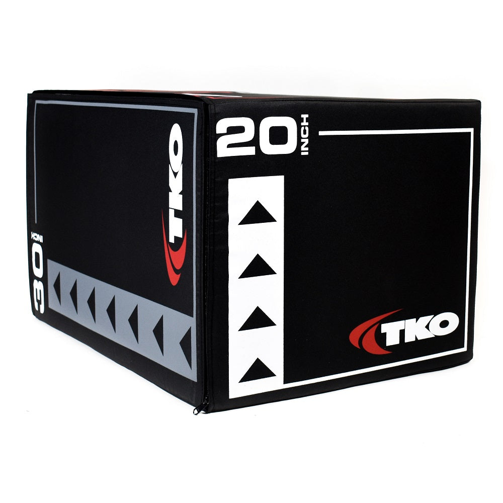 TKO 3-in-1 foam plyo box featuring 20, 24, and 30 inch training heights