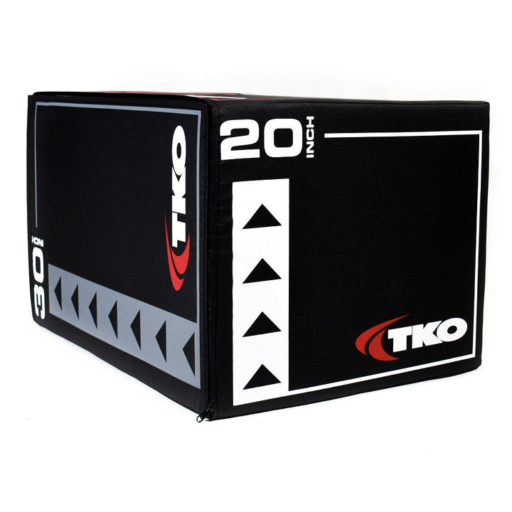 TKO 3-in-1 foam plyo box featuring 20, 24, and 30 inch training heights
