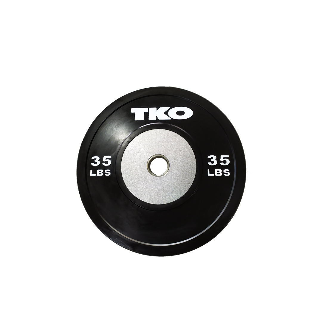 35 lb black competition bumper plate with standard diameter