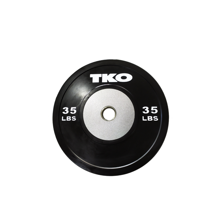 35 lb black competition bumper plate with standard diameter