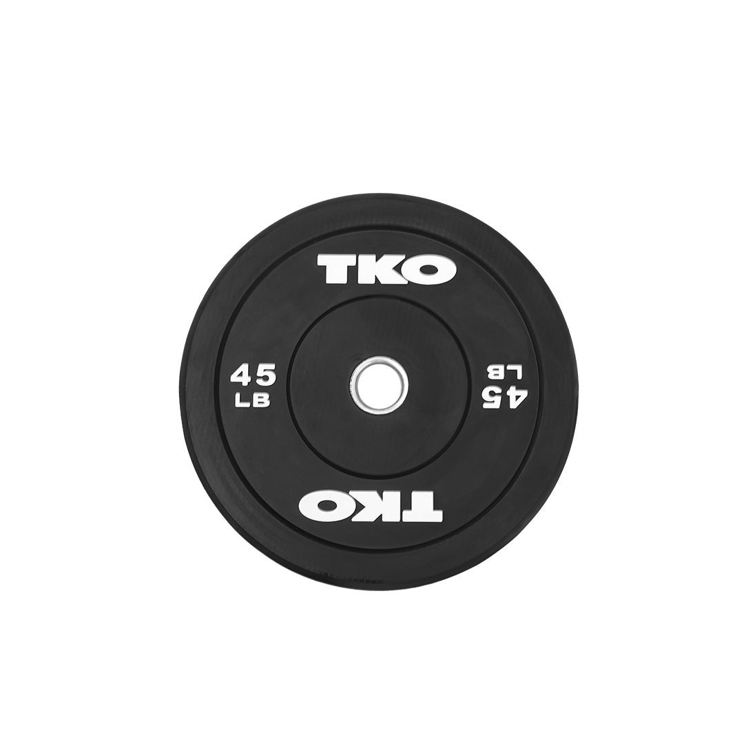 45 lb TKO rubber bumper plate with standard diameter