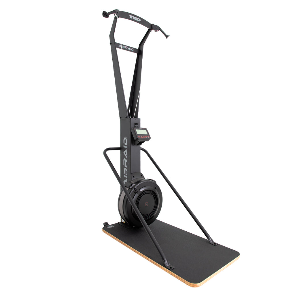 TKO AirRaid ski trainer with standing platform and air resistance system for cross-country ski conditioning and HIIT workouts