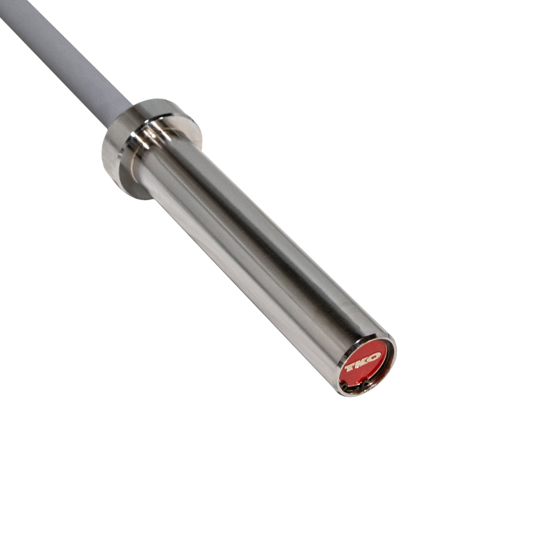 TKO aluminum technique bar with gray Cerakote shaft and polished sleeves