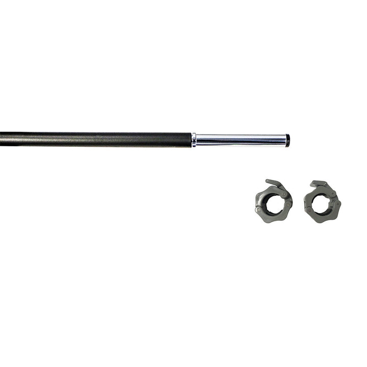 30 mm steel cardio pump bar with foam grip and quick-lock collars