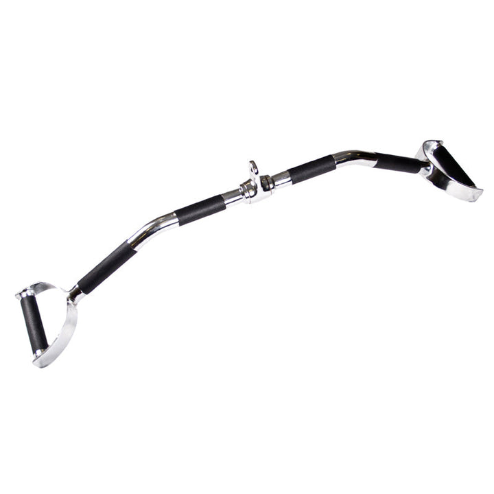 TKO Chrome Pro Style Lat Bar with angled design and polyurethane grips