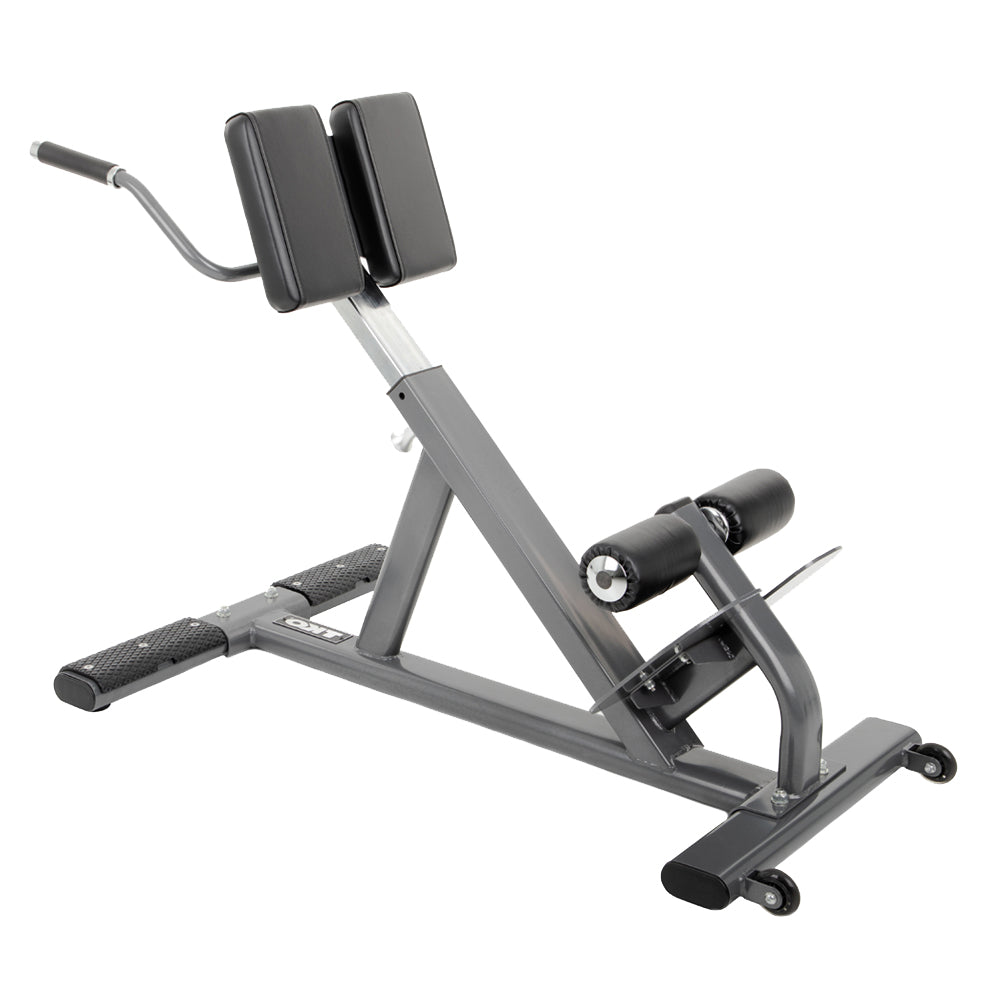 TKO commercial hyper extension bench with adjustable frame and support pads
