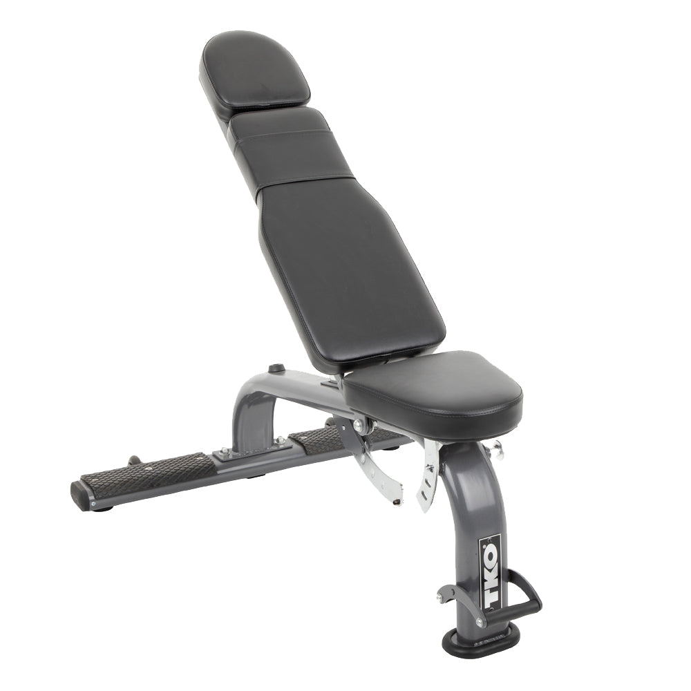 TKO flat incline decline bench with adjustable backrest and seat