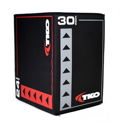 TKO foam plyo box displaying 30 inch training height with directional markings