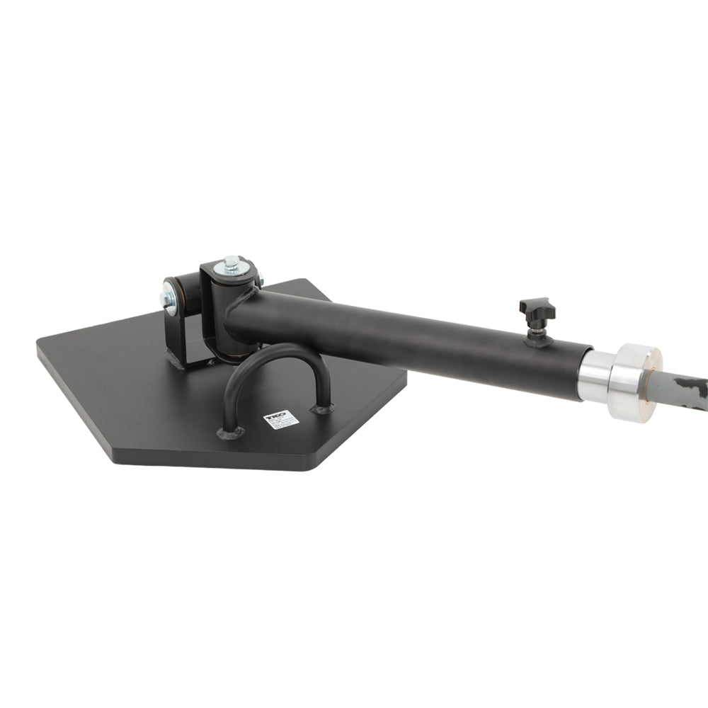 Close-up of bar holder assembly on TKO free standing landmine