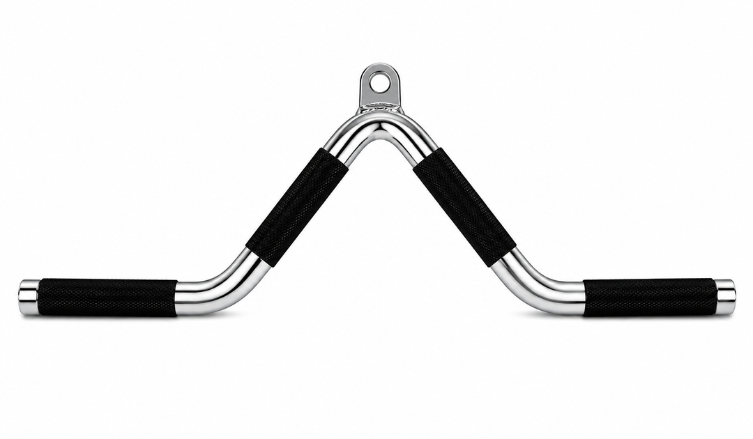 TKO multi-purpose V bar attachment with angled handles and textured grips