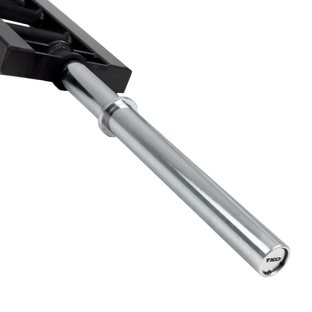 TKO multi grip Olympic Swiss bar with hard chrome sleeves and welded frame