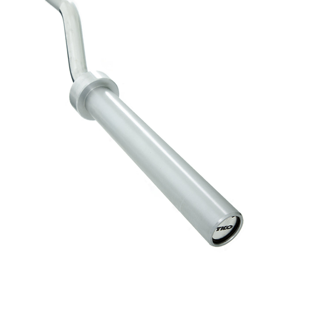 TKO Olympic safety squat bar with cambered design and padded front handles