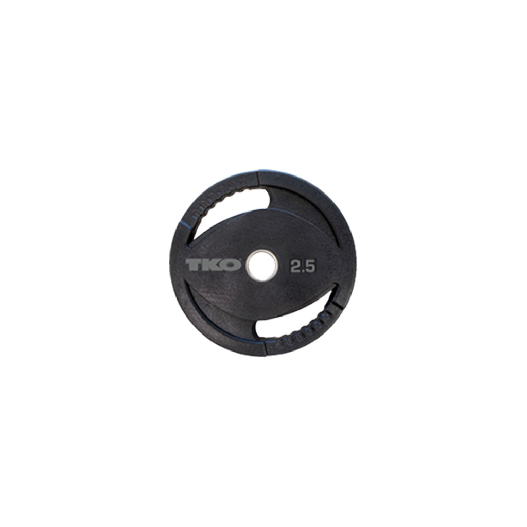 2.5 lb Olympic urethane grip plate with integrated grip design