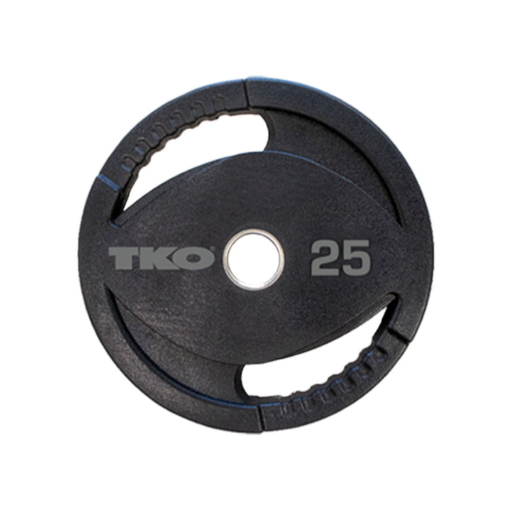 25 lb Olympic urethane grip plate for Olympic barbell training