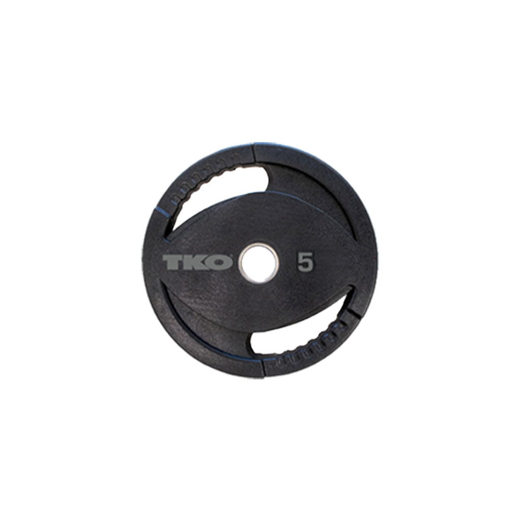 5 lb Olympic urethane grip plate with cast polyurethane coating