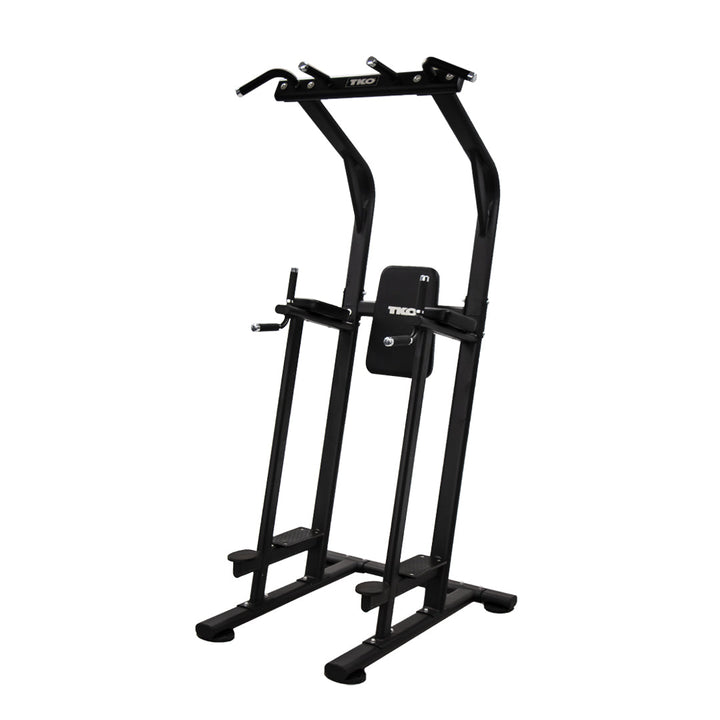Angled view of TKO power tower showing pull-up and dip station design