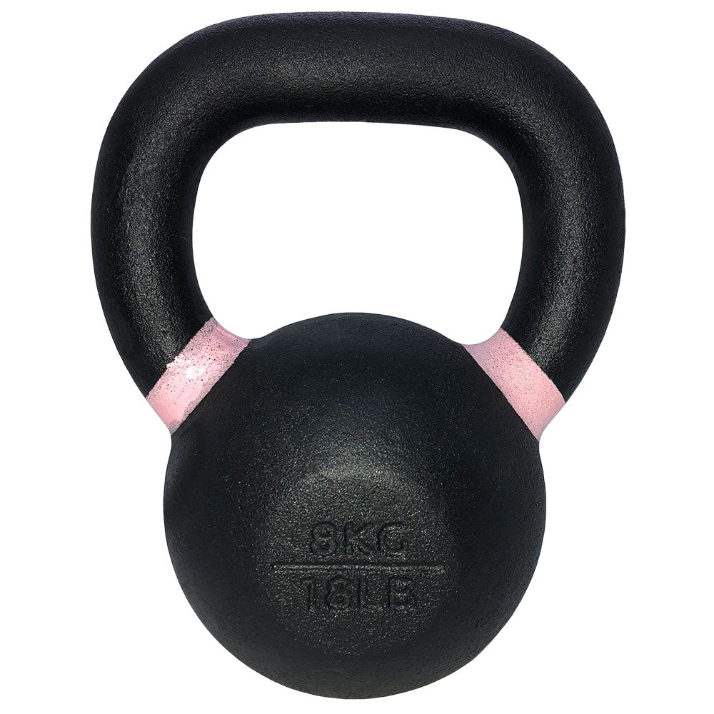 TKO Pro Cast kettlebell featuring pink identification band
