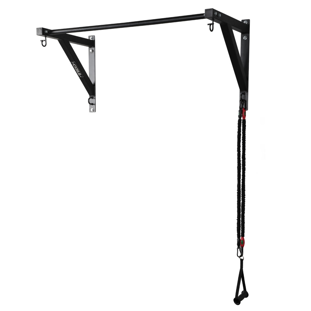 TKO Wall Mount Pull-Up System shown with suspension training straps