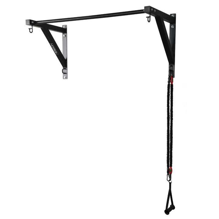 TKO Wall Mount Pull-Up System shown with suspension training straps
