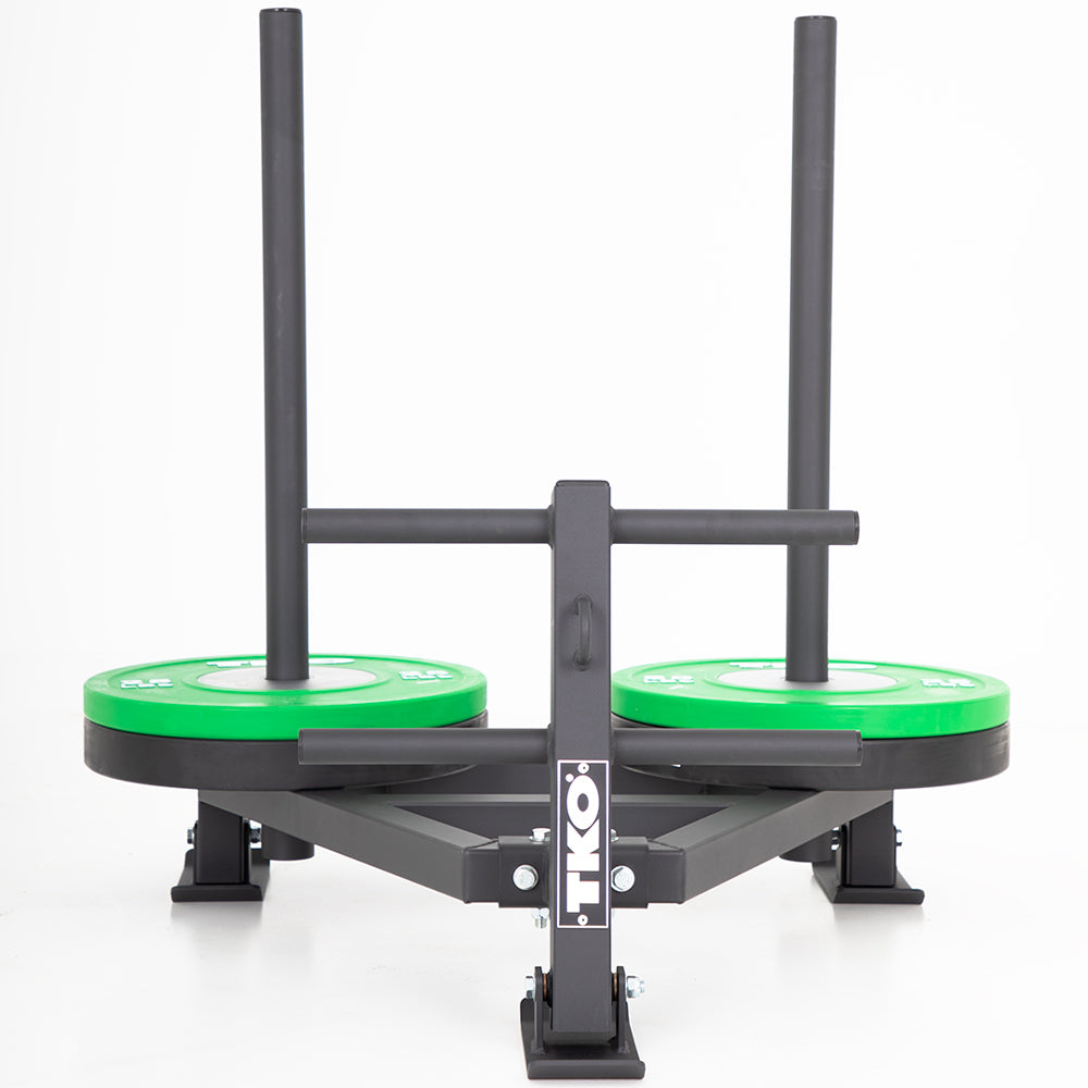 Front view of TKO Push Pull Sled with welded pull connector