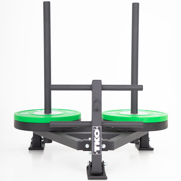 Front view of TKO Push Pull Sled with welded pull connector