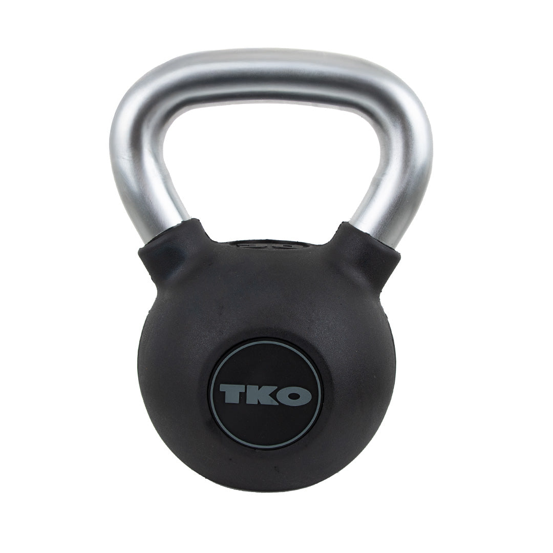40 lb TKO rubber kettlebell with textured rubber exterior