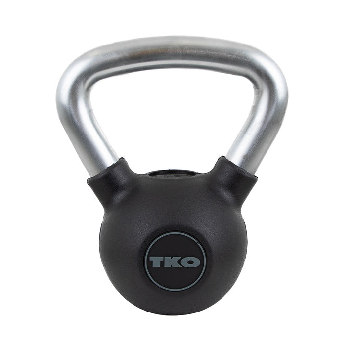 TKO rubber kettlebell designed for strength and conditioning workouts