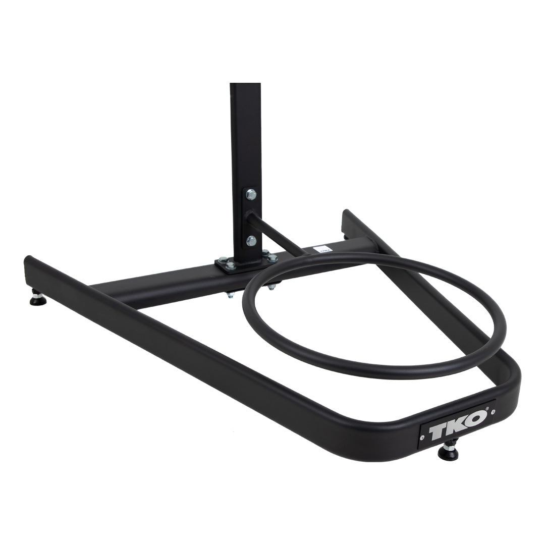 Base structure of TKO stability ball rack showing stability and storage ring