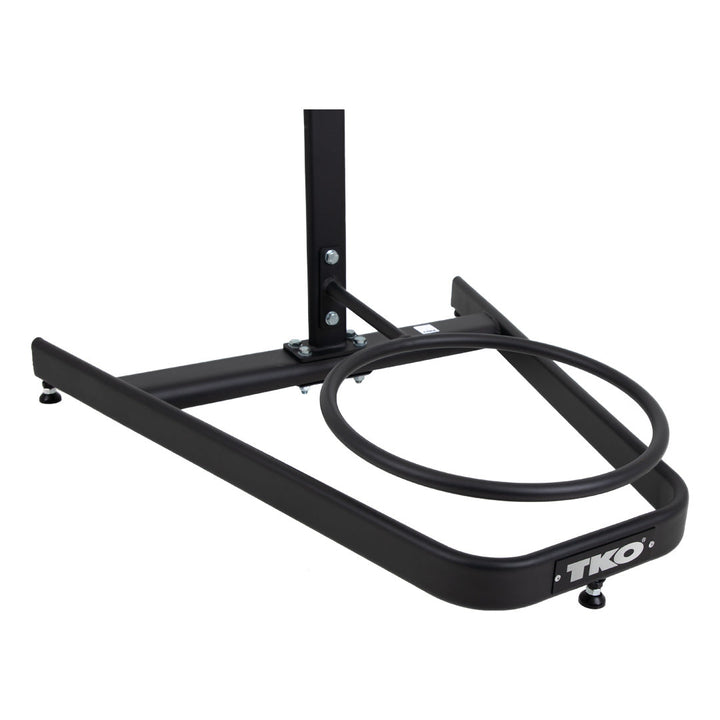 Base structure of TKO stability ball rack showing stability and storage ring
