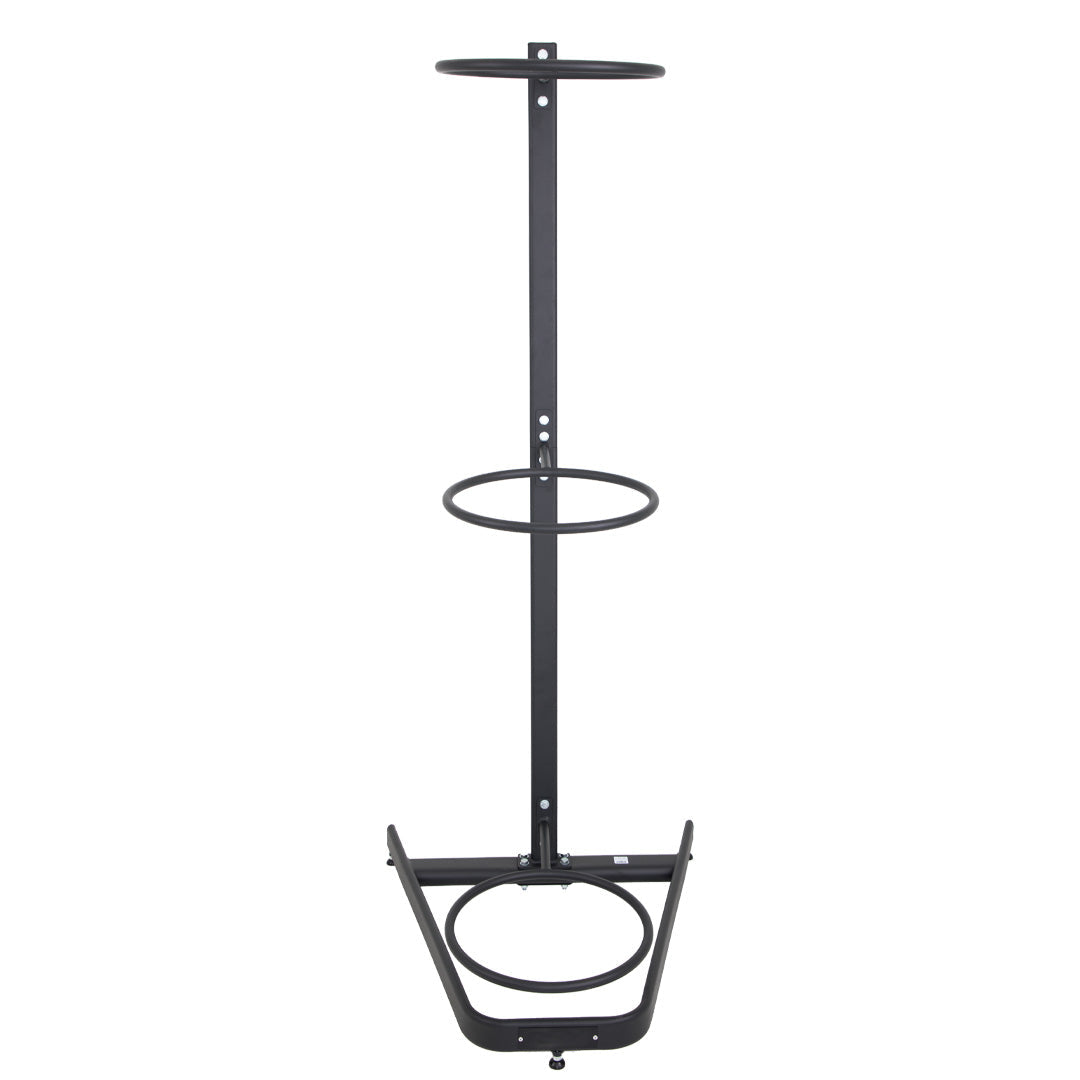 Front view of TKO stability ball rack with five storage levels