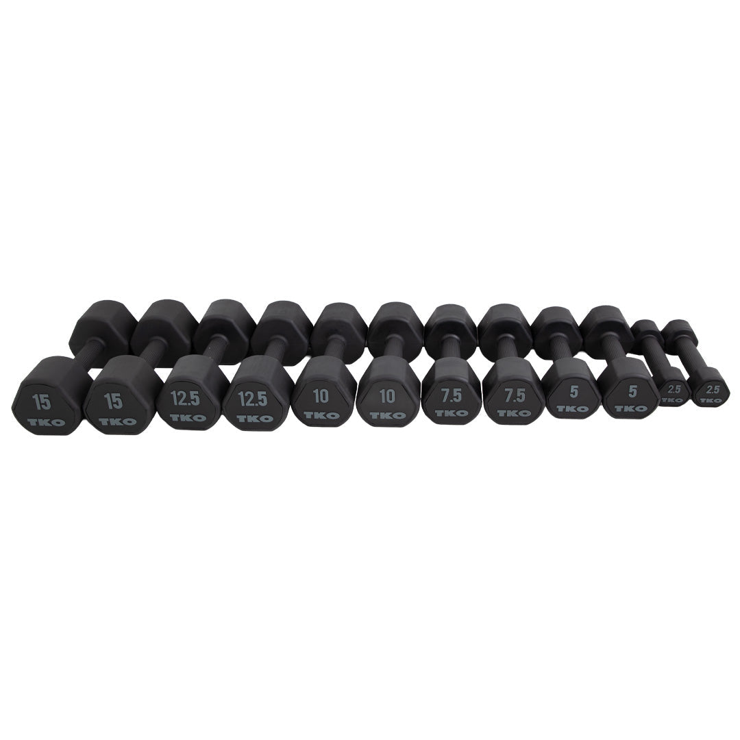 Studio dumbbell pairs included in strength package