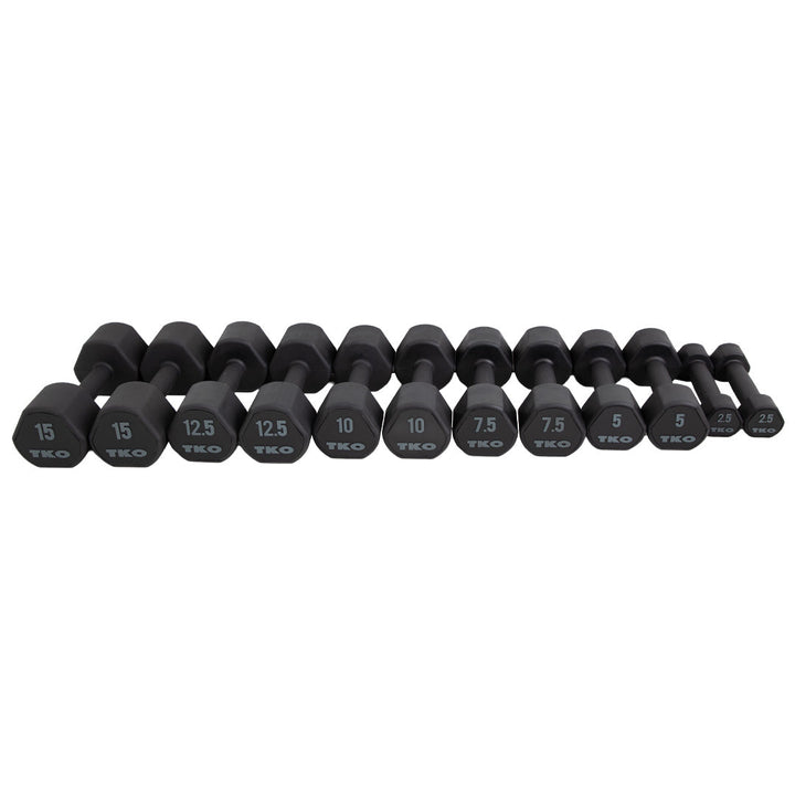 Studio dumbbell pairs included in strength package