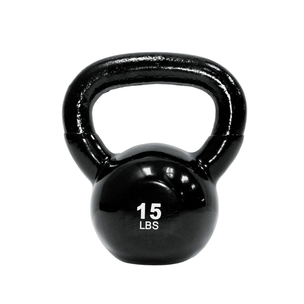 TKO vinyl coated kettlebell in 15 pound weight size